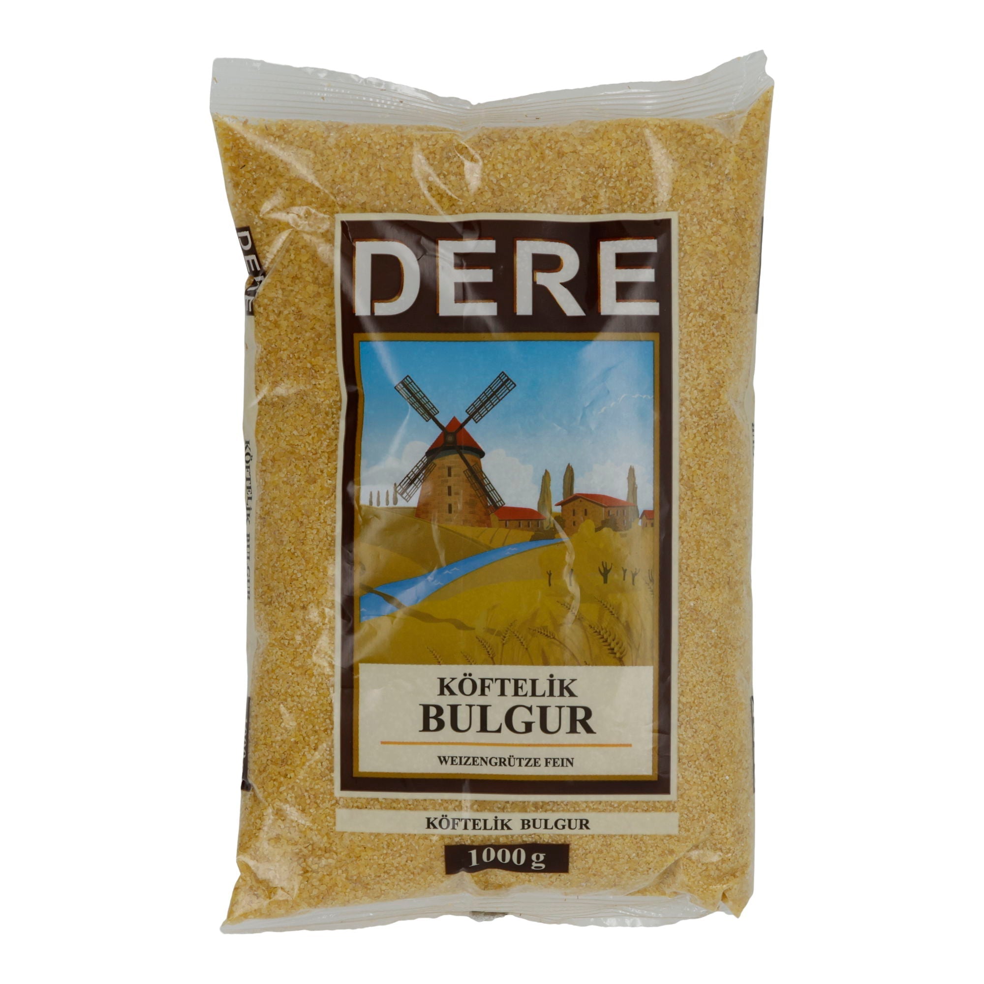 Weizengrütze Dere Köftelik Bulgur fein | Feine Weizengrütze für Köfte & orientalische Rezepte | 1000 g DERE